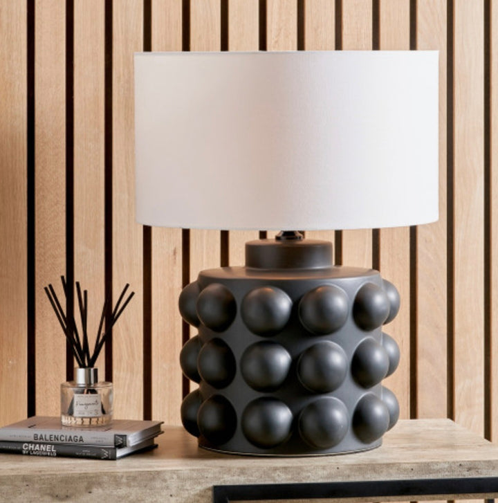 Serenity Black Bobbled Ceramic Large Table Lamp Base