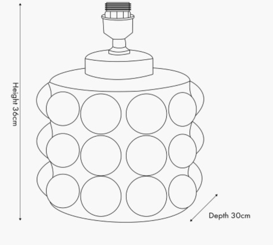 Serenity Black Bobbled Ceramic Large Table Lamp Base