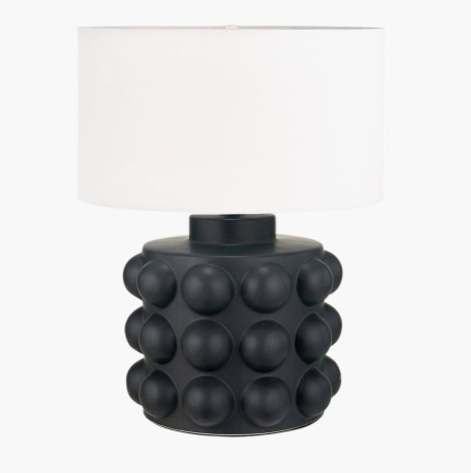 Serenity Black Bobbled Ceramic Large Table Lamp Base