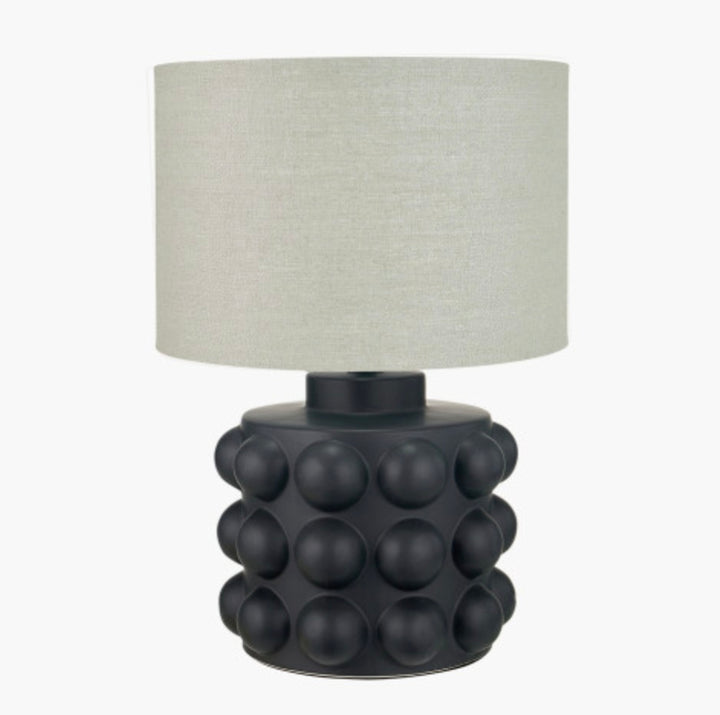 Serenity Black Bobbled Ceramic Large Table Lamp Base