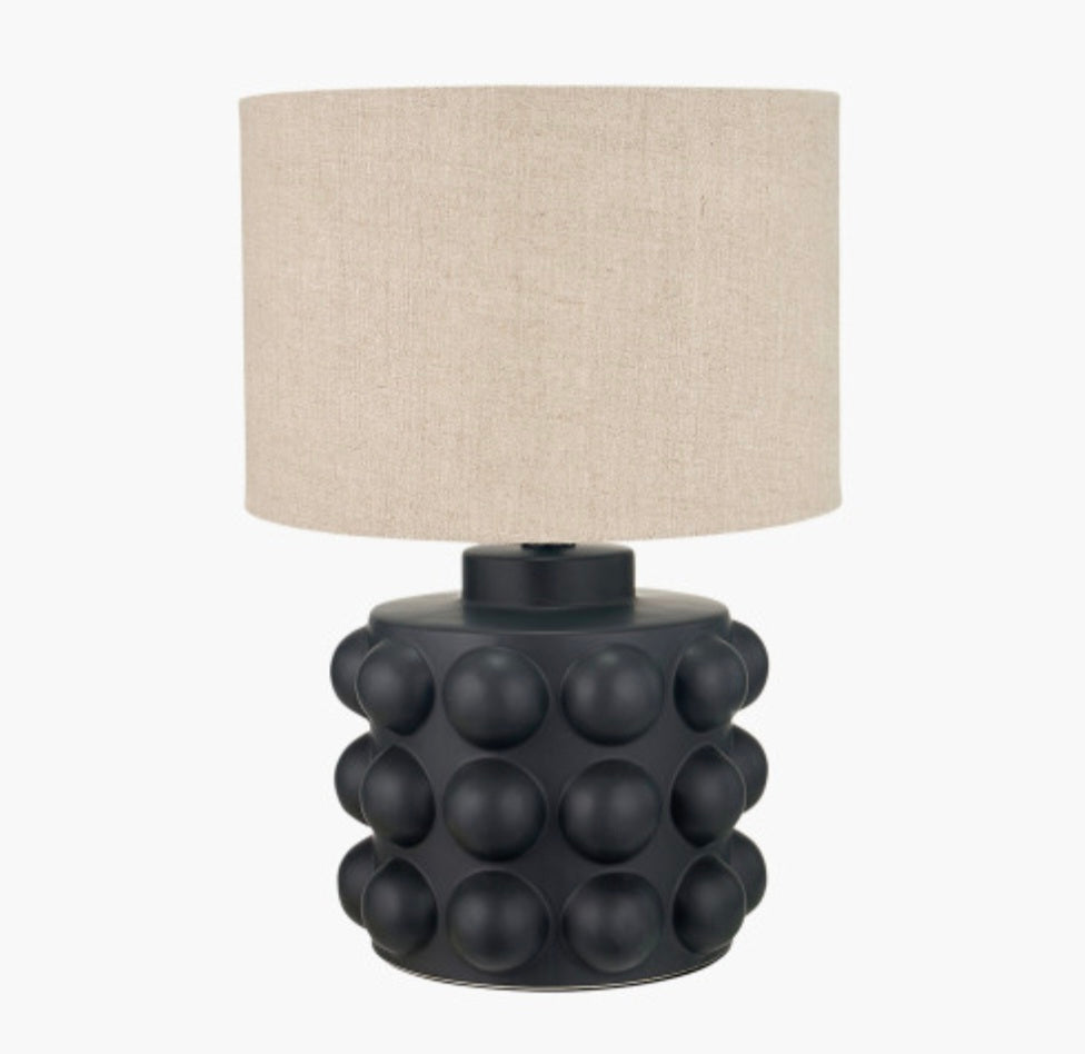 Serenity Black Bobbled Ceramic Large Table Lamp Base