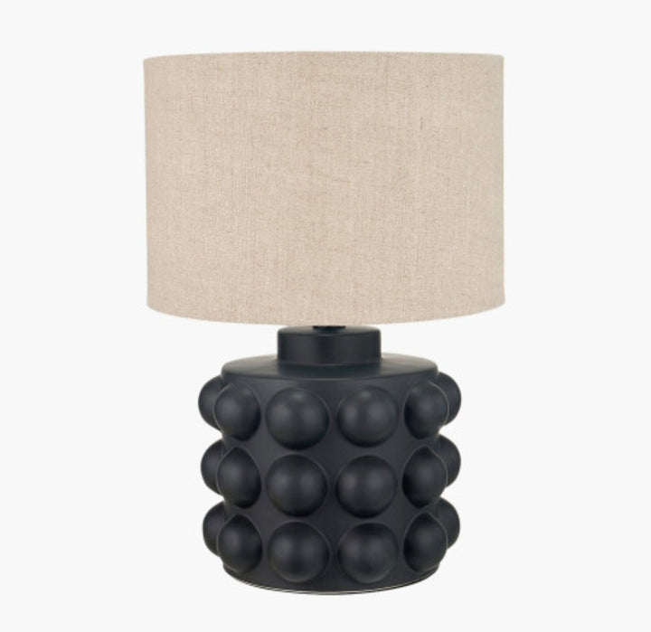 Serenity Black Bobbled Ceramic Large Table Lamp Base