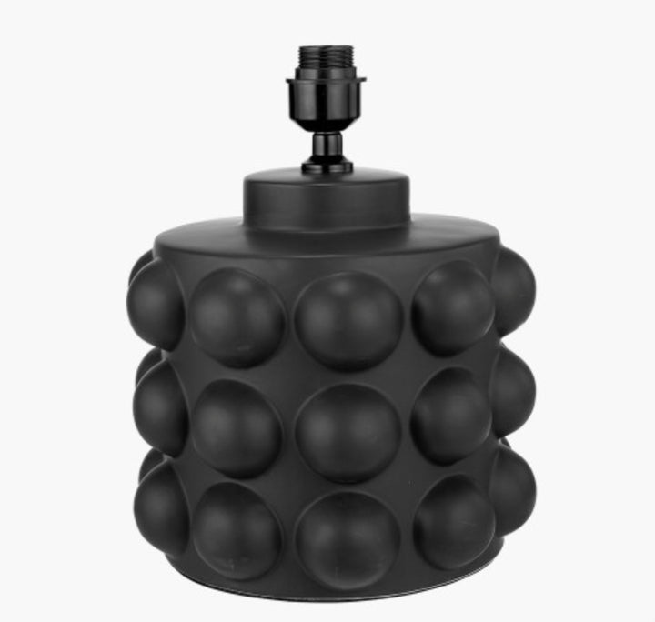Serenity Black Bobbled Ceramic Large Table Lamp Base