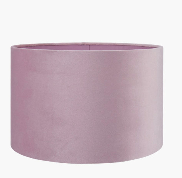 Rene 35cm Blush Velvet Cylinder Lampshade