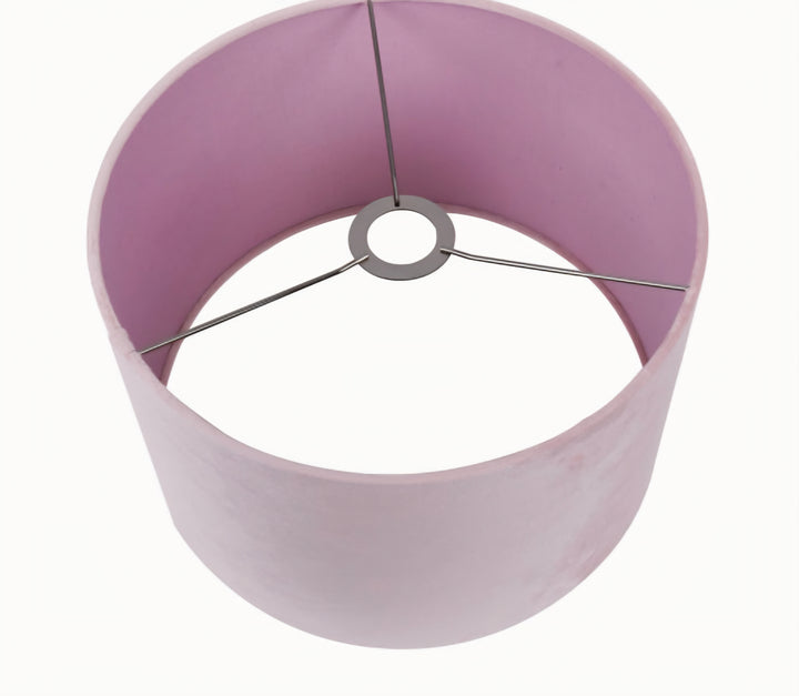 Rene 35cm Blush Velvet Cylinder Lampshade