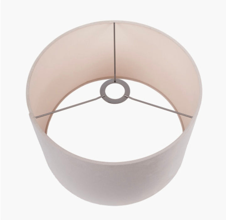 Rene 35cm Greige Velvet Cylinder Lampshade