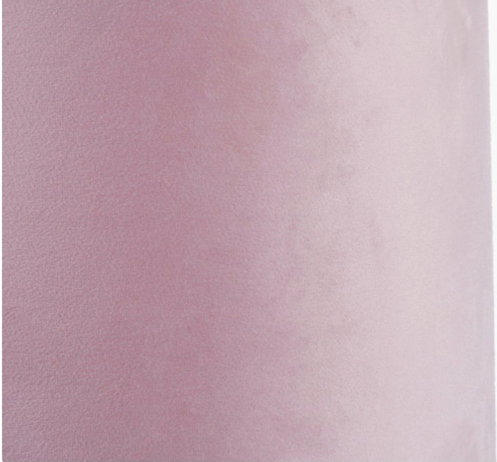 Rene 35cm blush Velvet Cylinder Lampshade