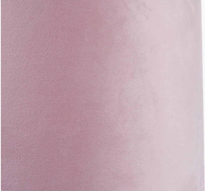 Rene 35cm blush Velvet Cylinder Lampshade