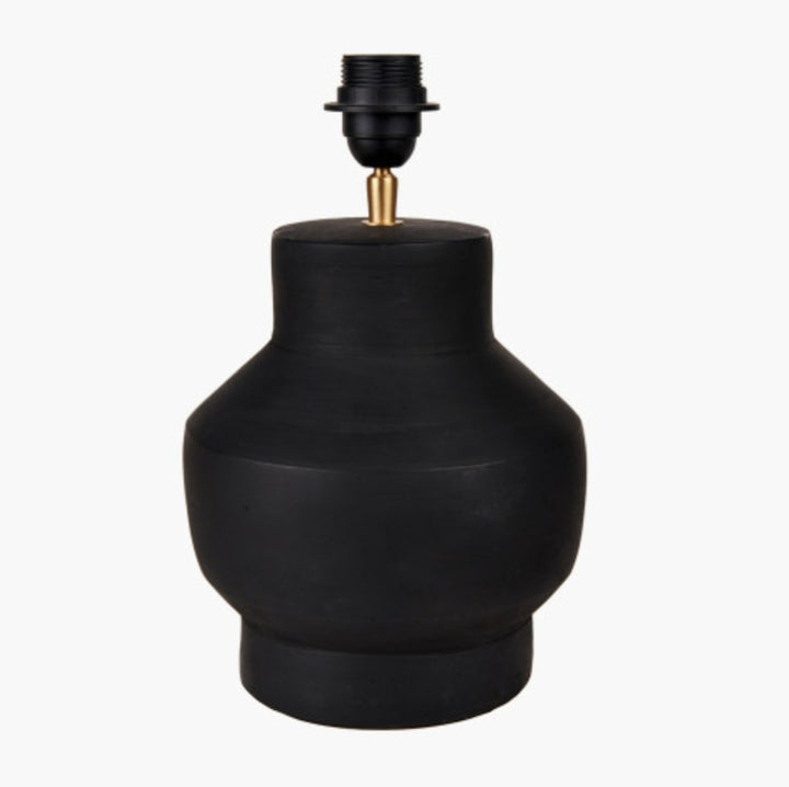 Inna Black Urn Terracotta Table Lamp Base