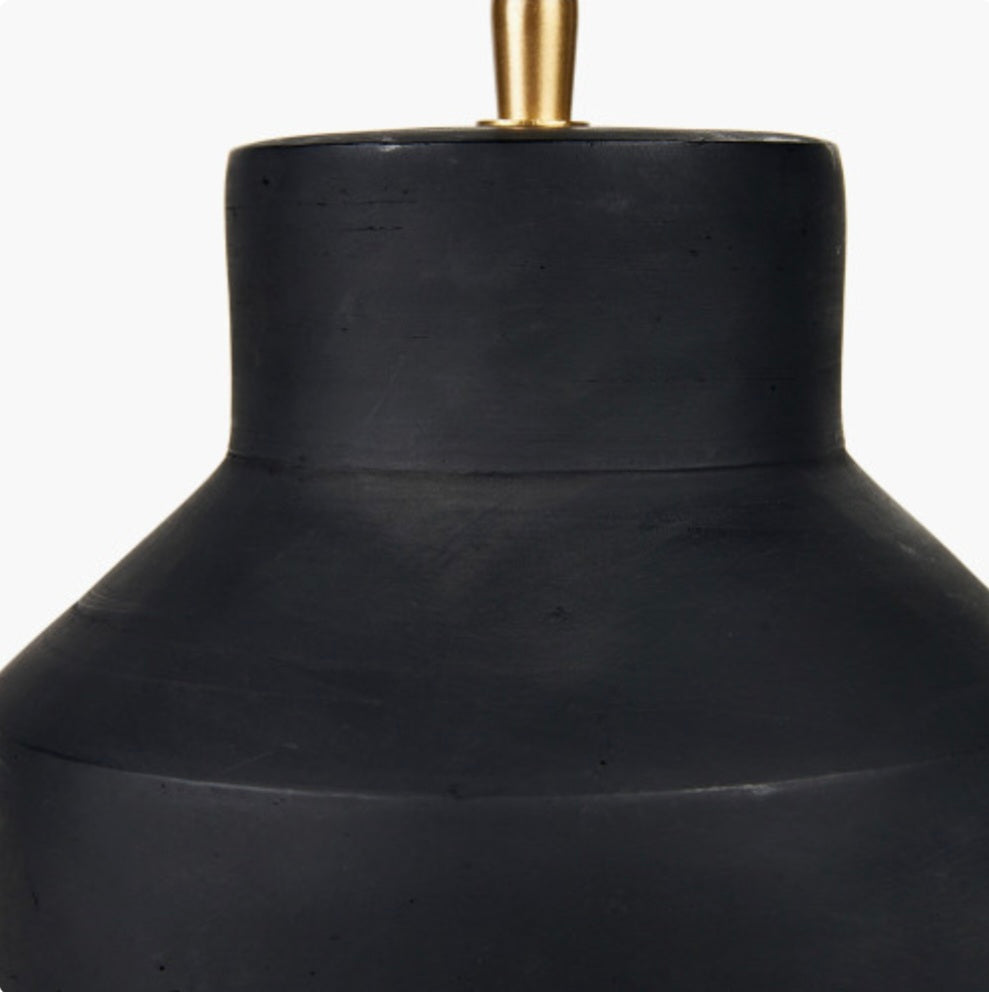 Inna Black Urn Terracotta Table Lamp Base