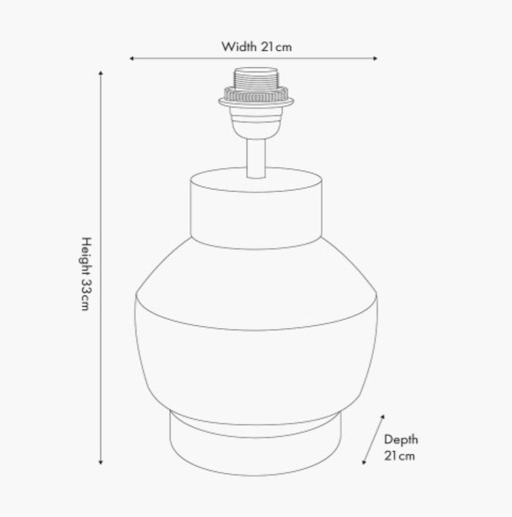 Inna Black Urn Terracotta Table Lamp Base