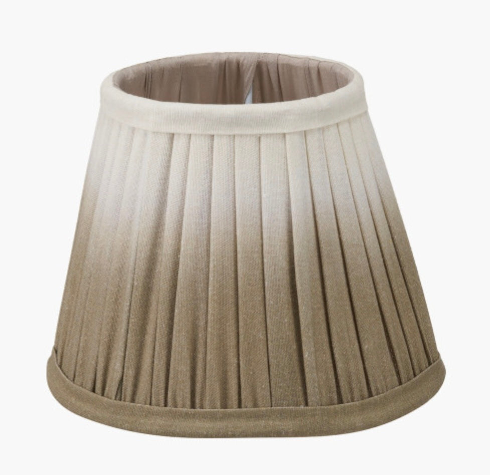 Scallop 16cm Taupe Ombre Soft Pleated Tapered Lampshade