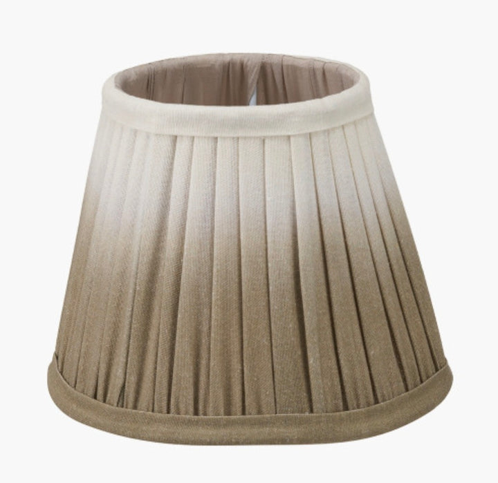 Scallop 16cm Taupe Ombre Soft Pleated Tapered Lampshade