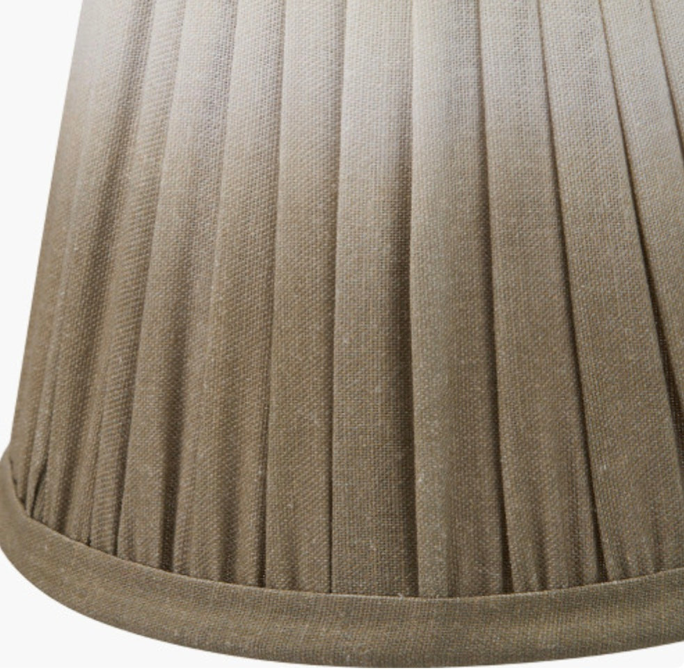 Scallop 16cm Taupe Ombre Soft Pleated Tapered Lampshade