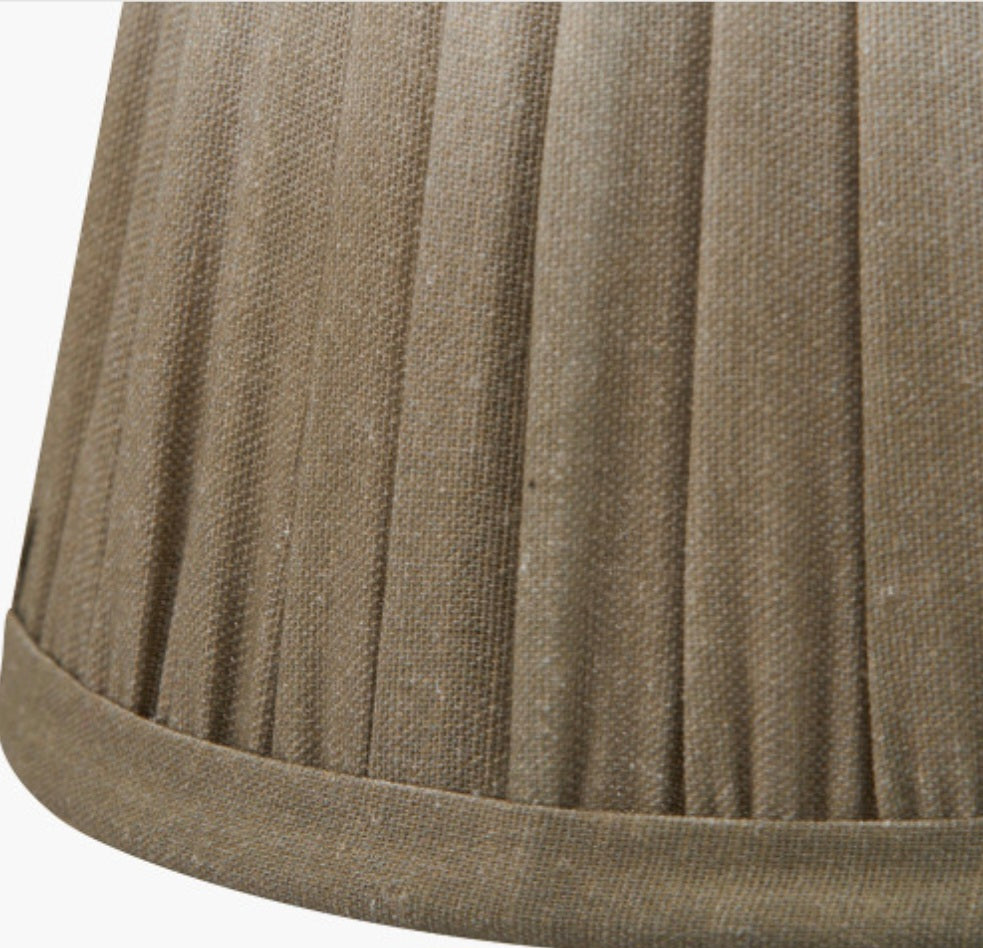Scallop 16cm Taupe Ombre Soft Pleated Tapered Lampshade