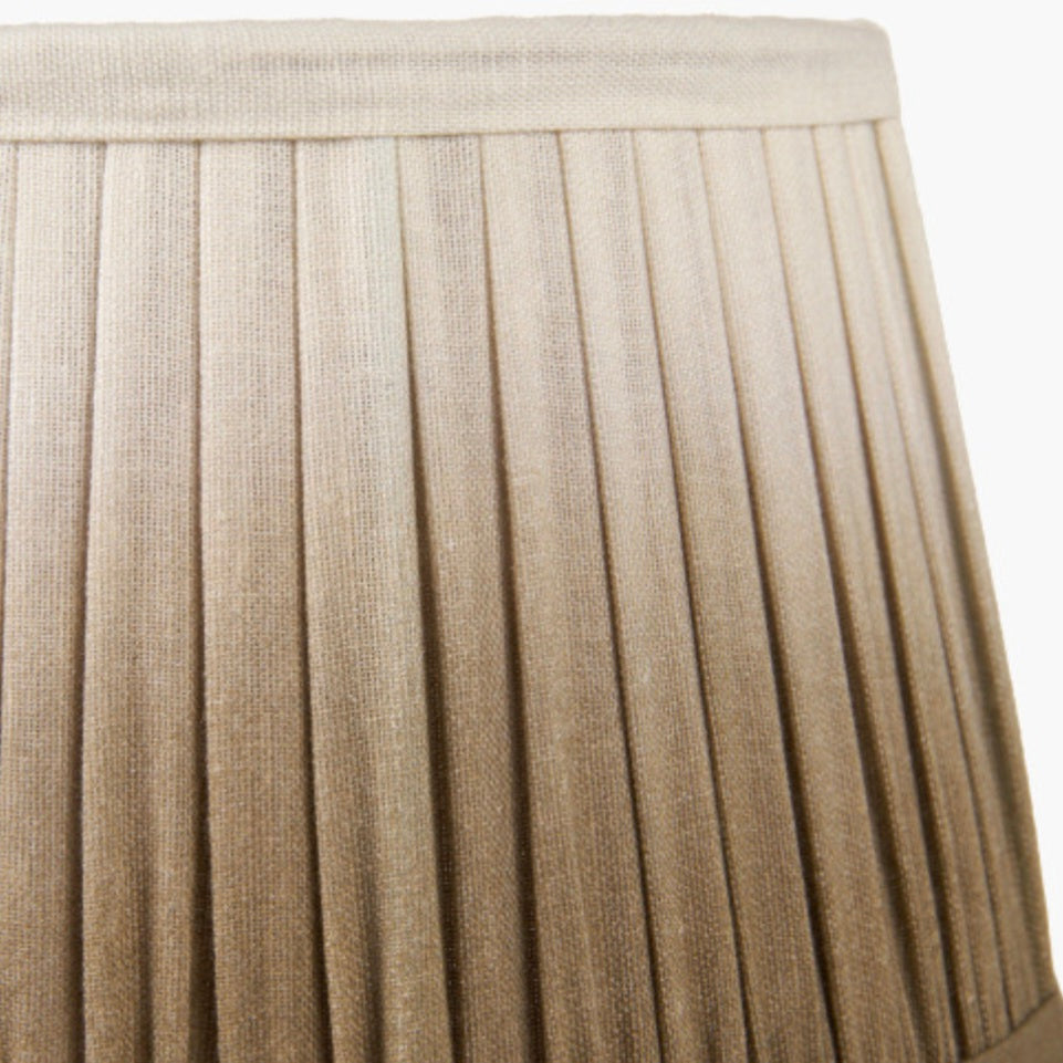 Scallop 30cm Taupe Ombre Soft Pleated Tapered Lampshade