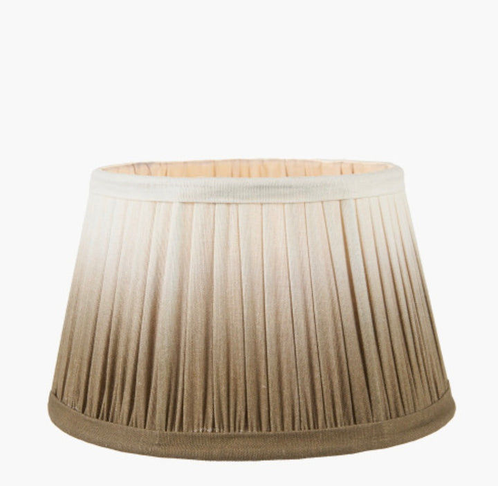 Scallop 30cm Taupe Ombre Soft Pleated Tapered Lampshade