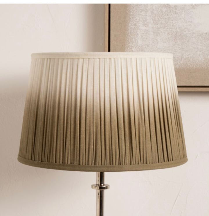 Scallop 30cm Taupe Ombre Soft Pleated Tapered Lampshade
