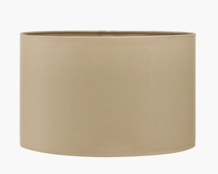 Mia 25cm Taupe Oval Cotton Mix Lampshade
