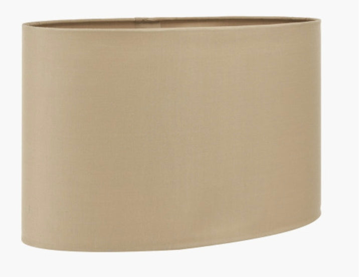Mia 25cm Taupe Oval Cotton Mix Lampshade