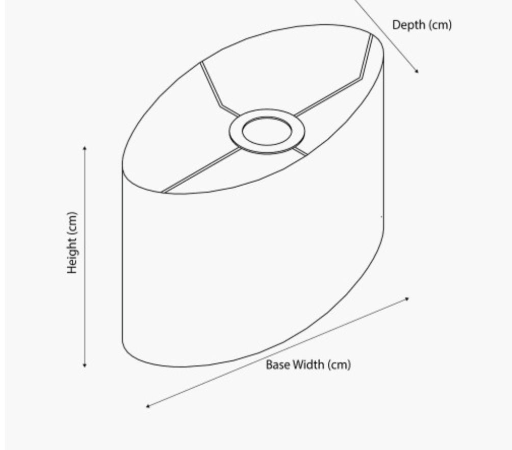 Mia 25cm Taupe Oval Cotton Mix Lampshade