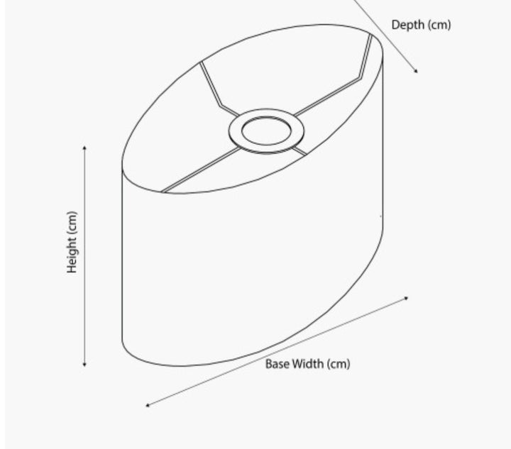 Mia 25cm Taupe Oval Cotton Mix Lampshade