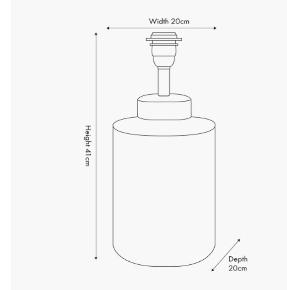 Victor Black and White Geometric Hand Painted Metal Table Lamp Base