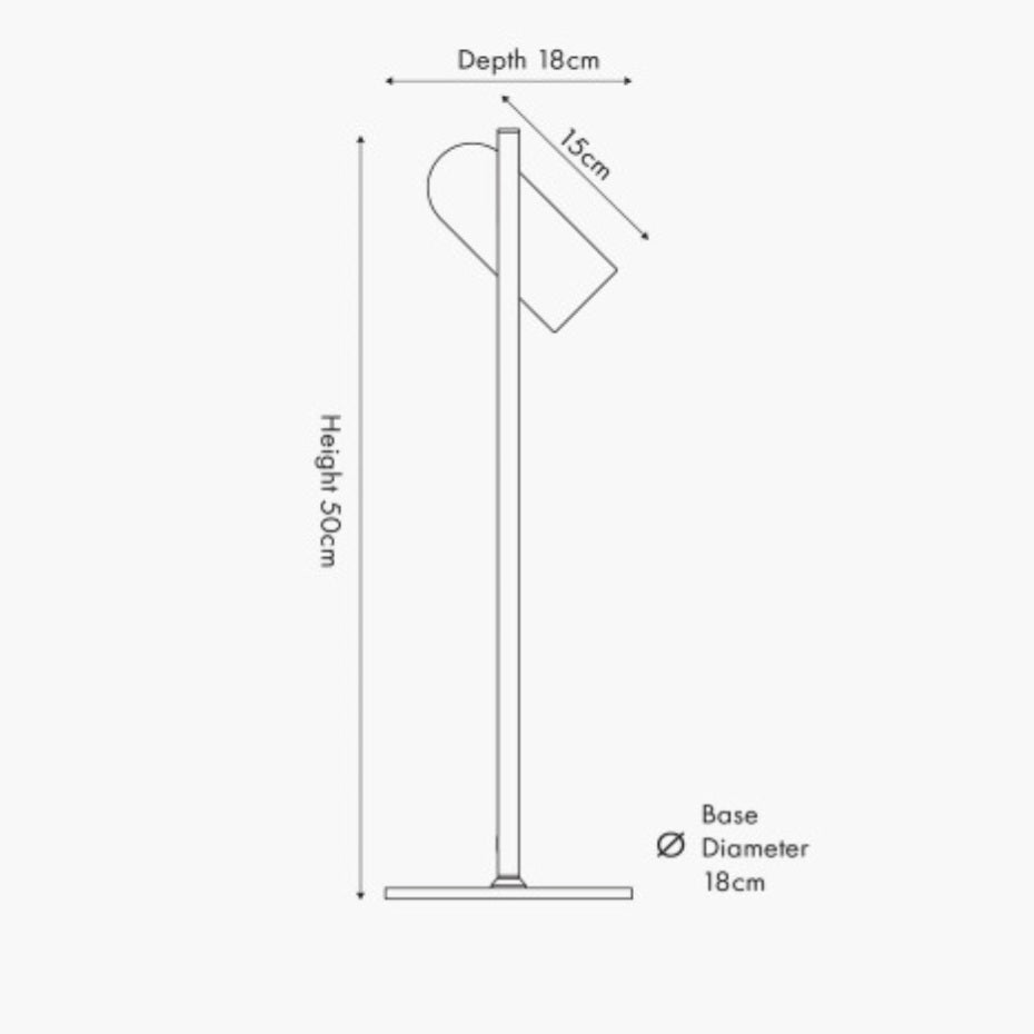 Xena Black and Rose Gold Metal LED Table Lamp