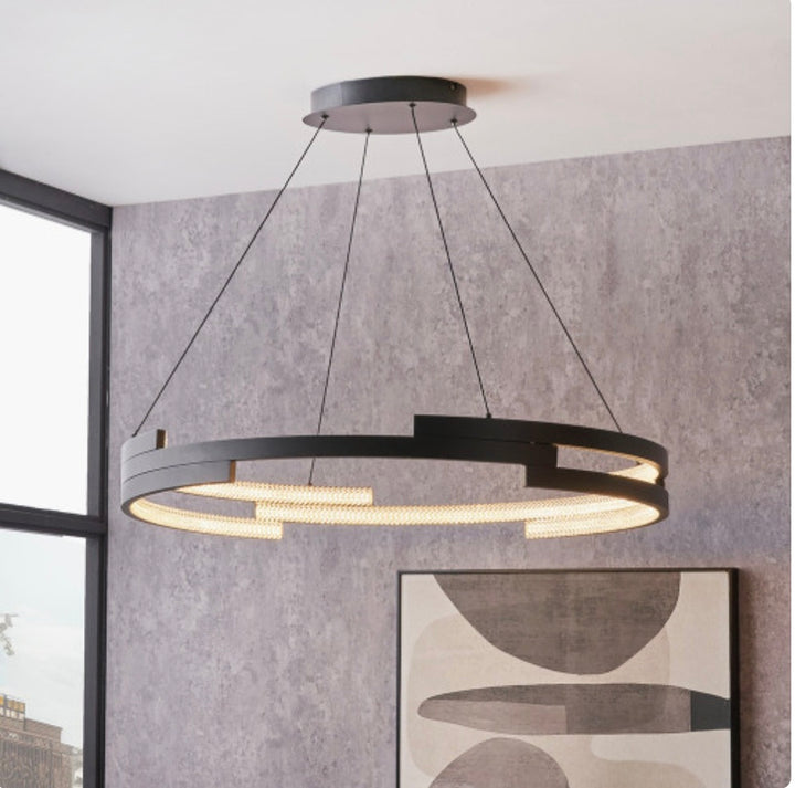 Sienna Black Metal LED Ring Pendant