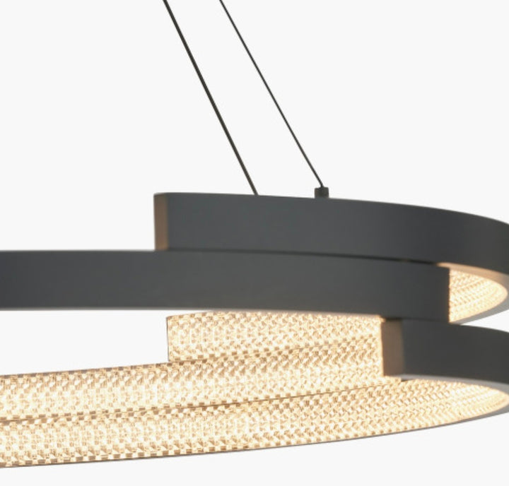 Sienna Black Metal LED Ring Pendant