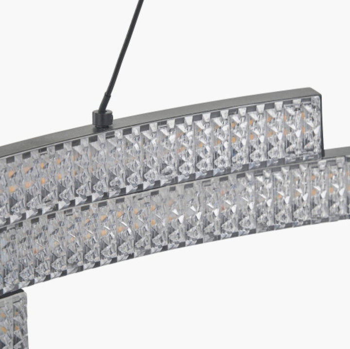 Sienna Black Metal LED Ring Pendant