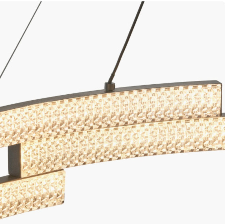 Sienna Black Metal LED Ring Pendant