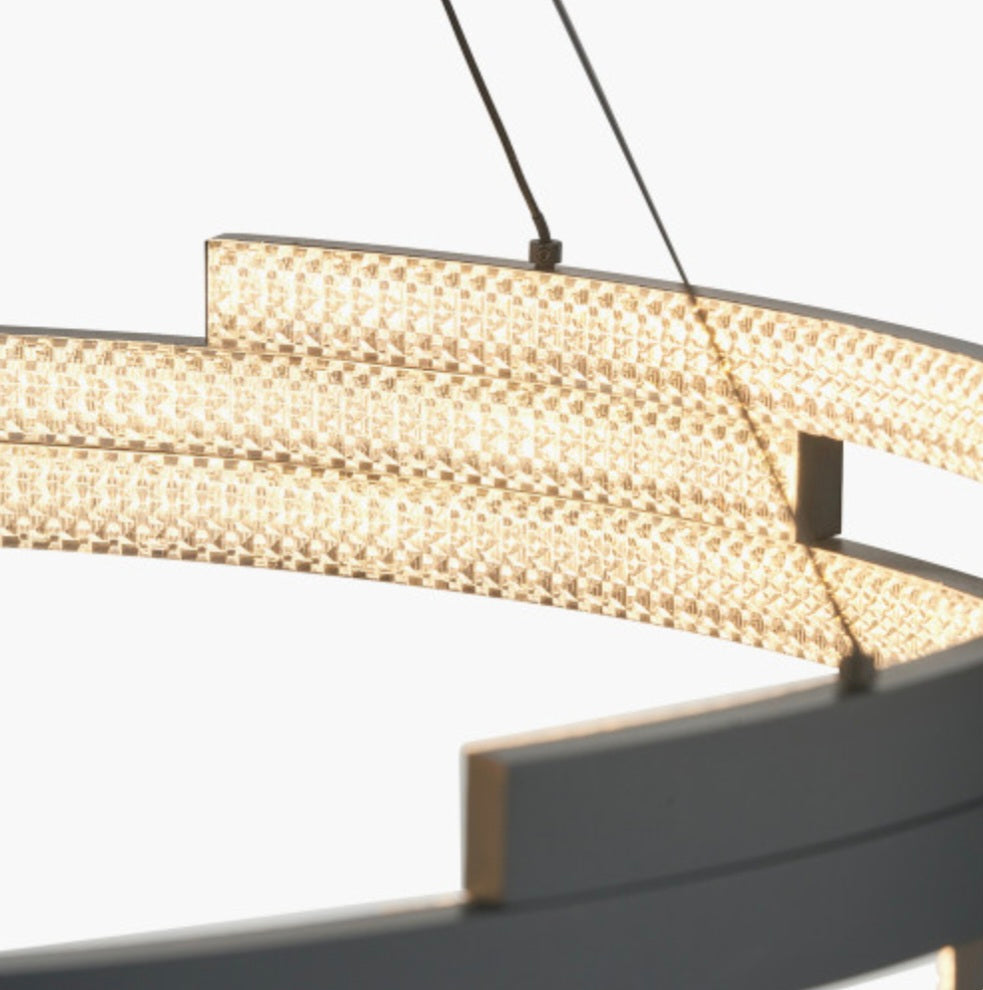 Sienna Black Metal LED Ring Pendant