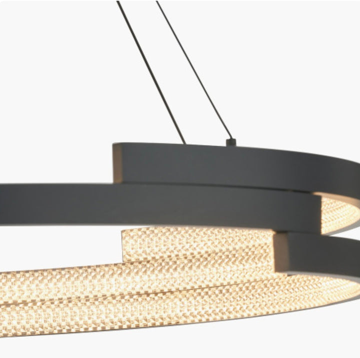 Sienna Black Metal LED Ring Pendant