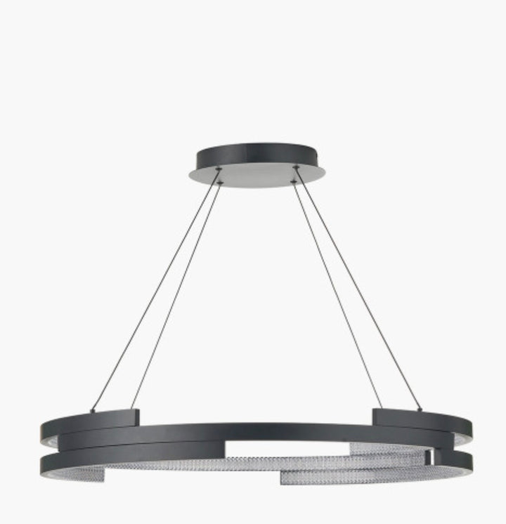 Sienna Black Metal LED Ring Pendant