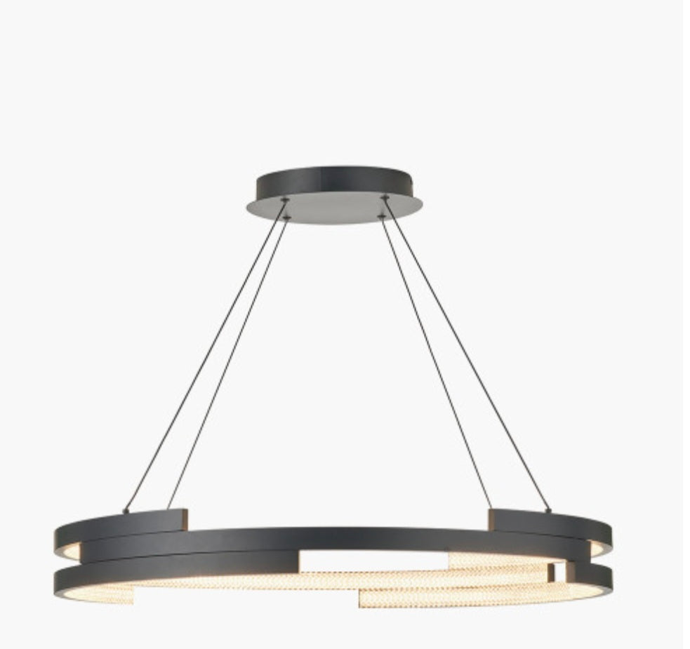 Sienna Black Metal LED Ring Pendant