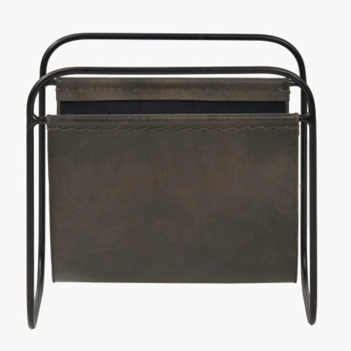 Eliseo Peppercorn Leather Magazine Rack