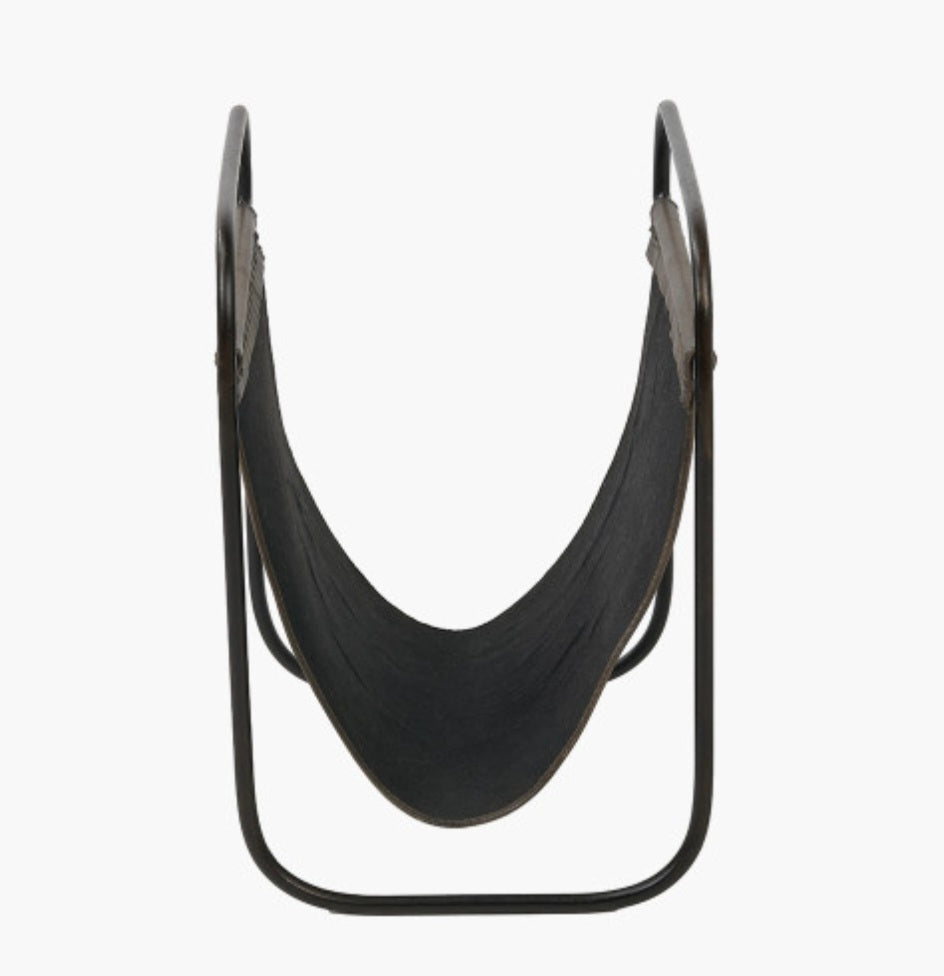 Eliseo Peppercorn Leather Magazine Rack