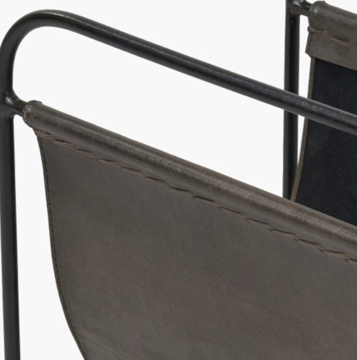 Eliseo Peppercorn Leather Magazine Rack