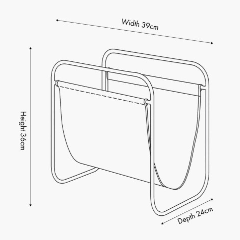 Eliseo Peppercorn Leather Magazine Rack