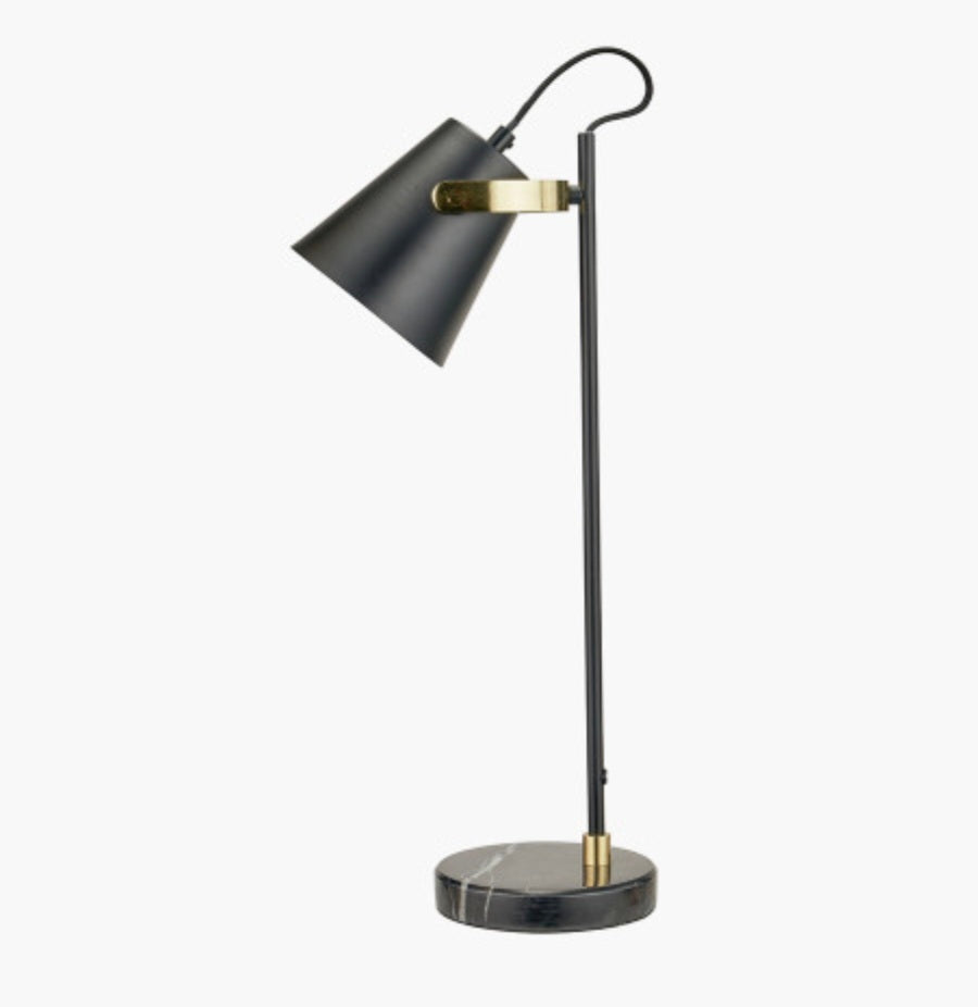 Theia Black and Brushed Brass Task Table Lamp