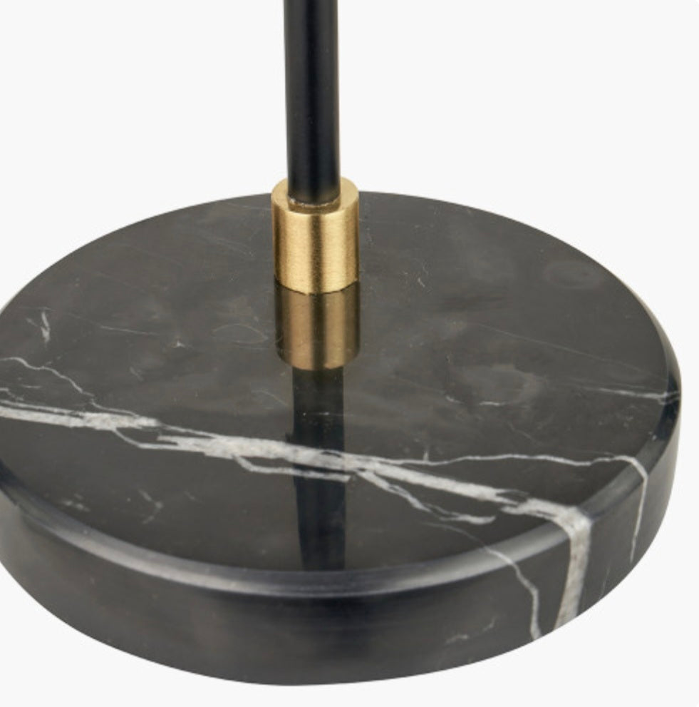 Theia Black and Brushed Brass Task Table Lamp