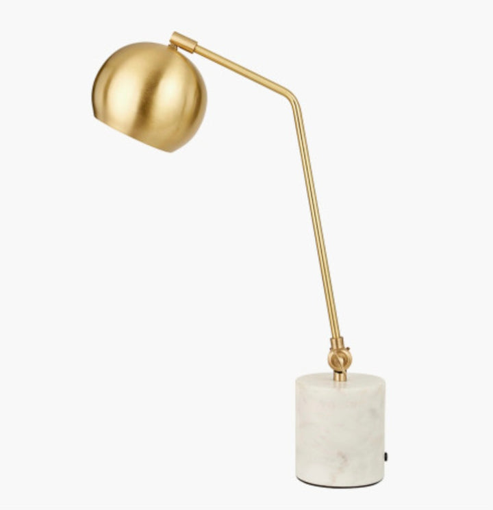 Eloise Gold Metal and Marble Table Lamp