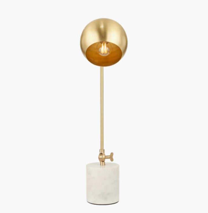 Eloise Gold Metal and Marble Table Lamp