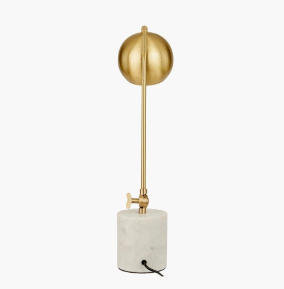 Eloise Gold Metal and Marble Table Lamp