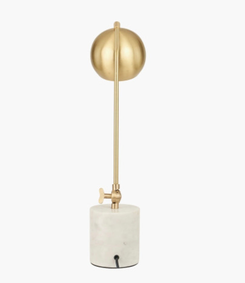 Eloise Gold Metal and Marble Table Lamp