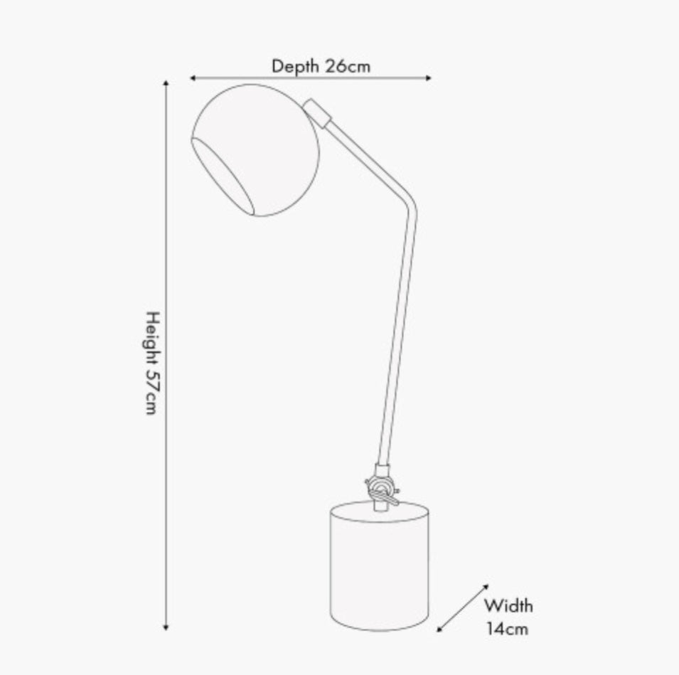 Eloise Gold Metal and Marble Table Lamp