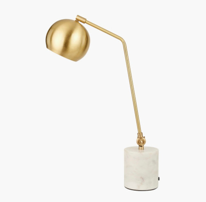 Eloise Gold Metal and Marble Table Lamp