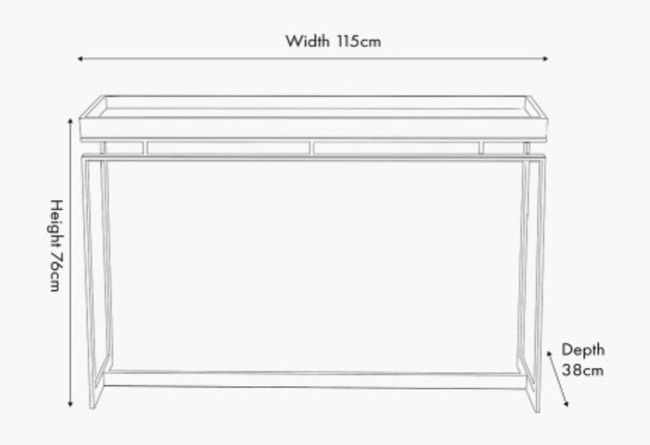Evelyn Natural Antique Finish Mango Wood and Silver Metal Console Table