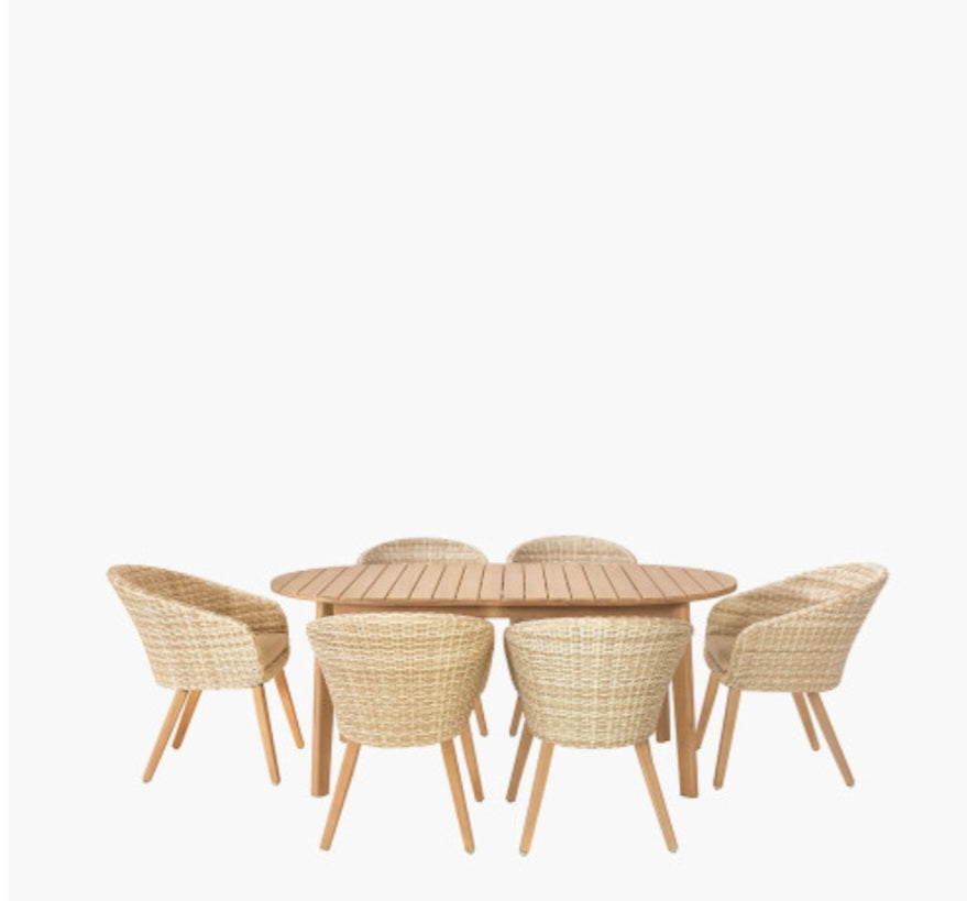 Cabon Outdoor 6 Seater Dining Set
